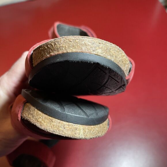 Naot Leather Ankle Strap Sandals Womens EU 36 US 5.5 Pink Israel Comfort Travel - Picture 9 of 14